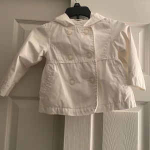 White Peacoat style coat. 2T